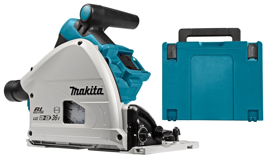 Makita DSP600PT2J1 36V (2x 18V) Li-Ion Accu Invalzaag Set (2x 5,0Ah Accu) In Mbox Incl. Geleiderail - 165 X 20 Mm - Koolborstelloos 4 Makita DSP600PT2J1 36V (2x 18V) Li-Ion Accu Invalzaag Set (2x 5,0Ah Accu) In Mbox Incl. Geleiderail - 165 X 20 Mm - Koolborstelloos - Afbeelding 2