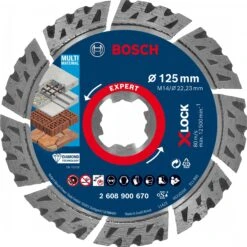 Bosch 2608900670 EXPERT X-LOCK Diamantschijf Multi Material 125 X 22,23 X 2,4 X 12 Mm