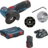Bosch GWS 12V-76 12V Li-Ion Accu Haakse Slijper Set (2x 3.0Ah Accu) In L-Boxx - 76mm - Koolborstelloos - 06019F200B -Kwaliteit Gereedschapswinkel 582b25ac9624a454b5ac8ee7416578e5