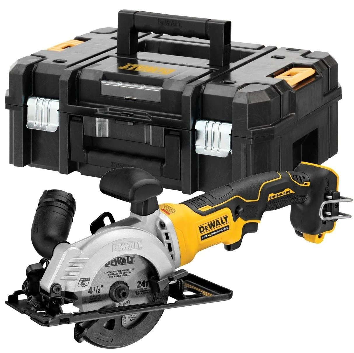DeWALT DCS571P2-QW 18V Li-ion Accu Cirkelzaag Set (2x 5.0Ah) In TSTAK Koffer - 115 Mm - Koolborstelloos 4 DeWALT DCS571P2-QW 18V Li-ion Accu Cirkelzaag Set (2x 5.0Ah) In TSTAK Koffer - 115 Mm - Koolborstelloos - Afbeelding 2