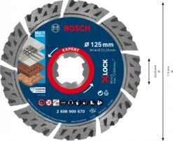 Bosch 2608900670 EXPERT X-LOCK Diamantschijf Multi Material 125 X 22,23 X 2,4 X 12 Mm -Kwaliteit Gereedschapswinkel d1523faf96b0762bd37e36b9d2c8b9e0