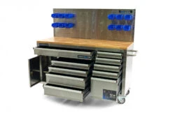 HBM Werkbank 158 Cm 10 Laden Met Deur En Achterwand, RVS -Kwaliteit Gereedschapswinkel hbm 012 120.jpg 1200x600 0134bebc88