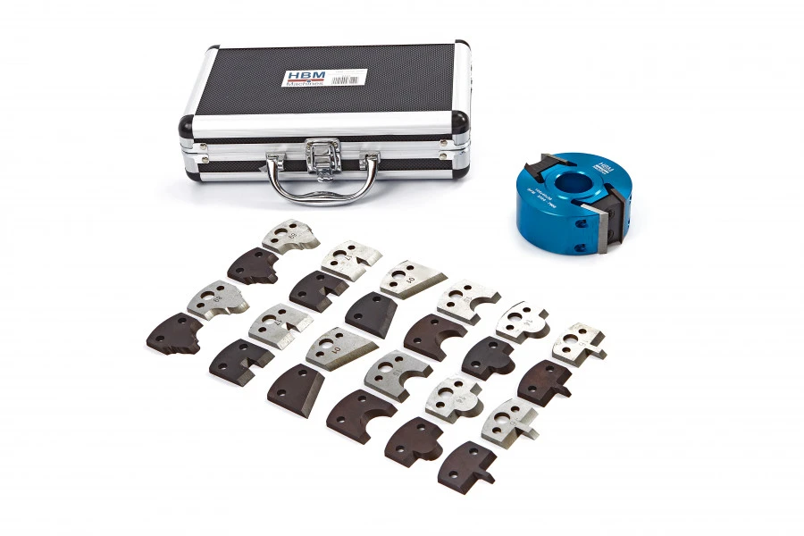 HBM 100 Mm Profi Houtfreeskop Met 7 Sets Messen 7 HBM 100 Mm Profi Houtfreeskop Met 7 Sets Messen - Afbeelding 5