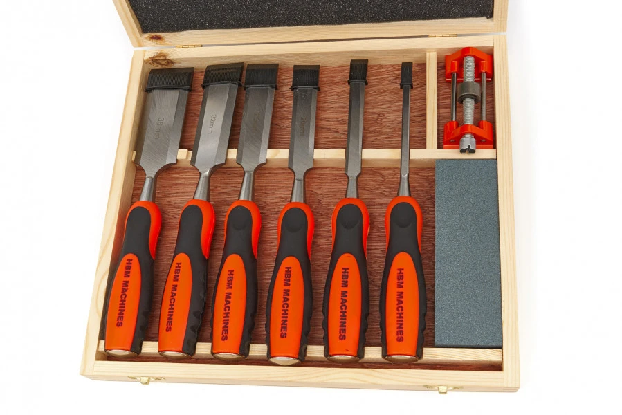 HBM 8 Delige Professionele Steekbeitelset Met Wetsteen En Slijphulpstuk 3 HBM 8 Delige Professionele Steekbeitelset Met Wetsteen En Slijphulpstuk