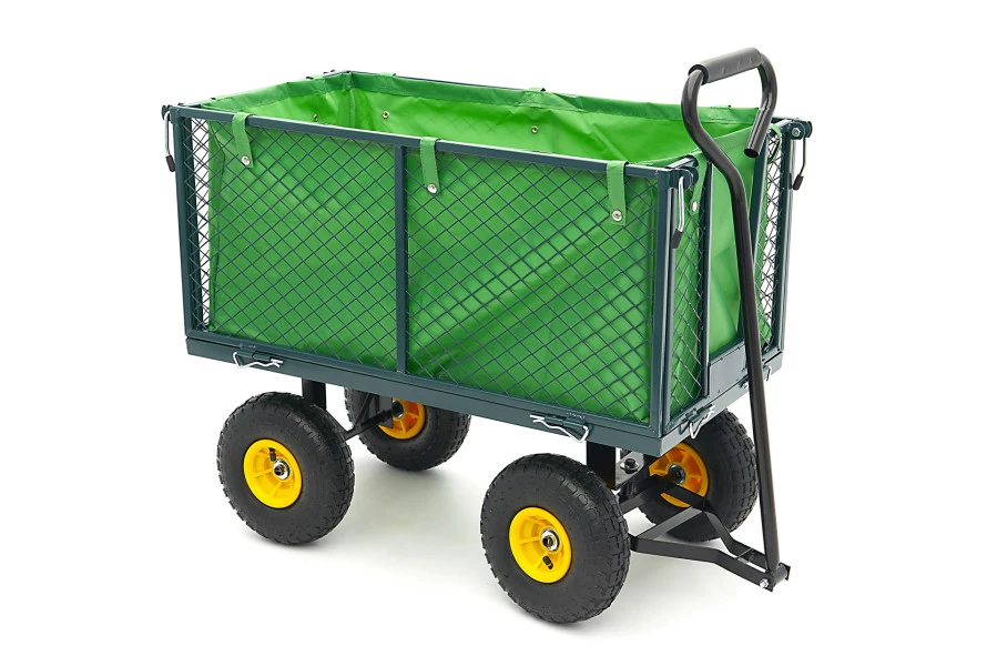 HBM 100 Kg Trekkar, Bolderwagen, Tuinkar Met 86 X 46 X 38 Cm Laadbak Inclusief Canvas Zak 4 HBM 100 Kg Trekkar, Bolderwagen, Tuinkar Met 86 X 46 X 38 Cm Laadbak Inclusief Canvas Zak - Afbeelding 2